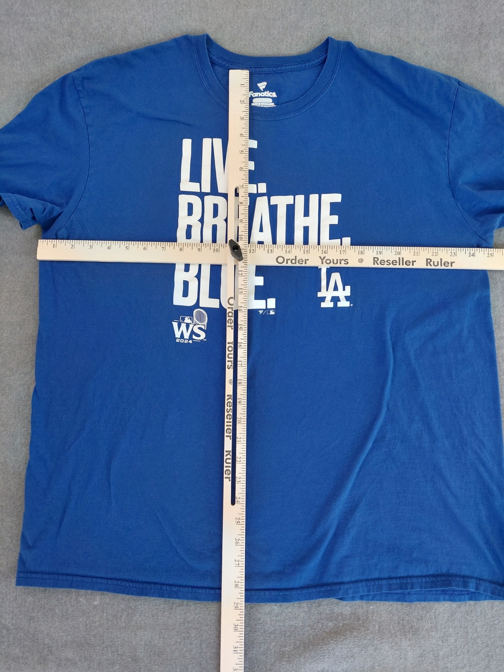 Fanatics LA Dodgers 2024 World Series "Live Breathe Blue" Tee 2XL - Picture 3 of 6